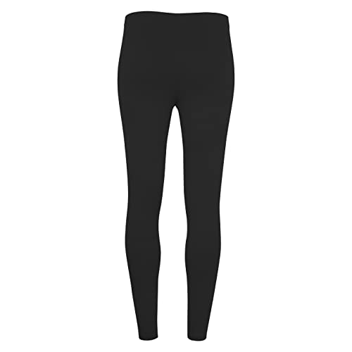 Alanna Jones Pack of 2 Cotton Rich Girls Black Leggings Ideal for School Casual Party Regular Wear Ages 7-13 Years (11-12 Years)