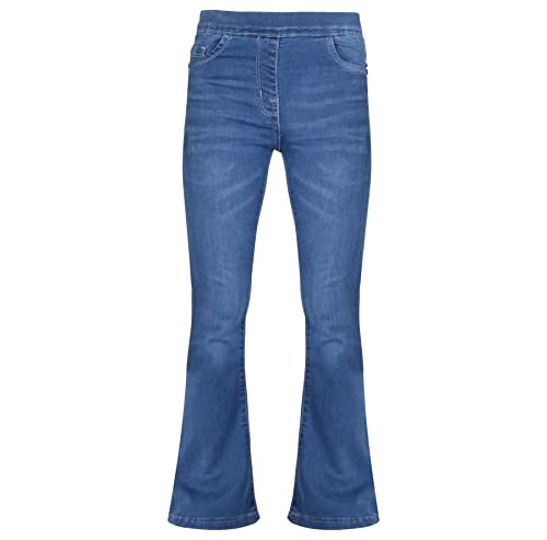 A2Z 4 Kids Girls Comfort Mid Blue Stretchy Flared Bell Bottom Pants - Jeans JN36 Mid Blue._13-14