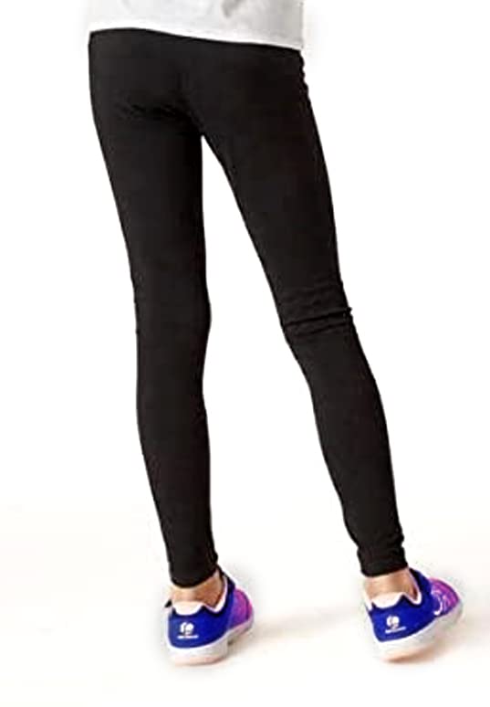 Bahob® Girl’s Leggings Plain Pants for Kids Full Length Skin Tight, Stretch Fit Cotton Legging 5-6 to 13-14 Years (9-10 Years, Black)
