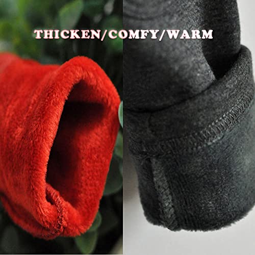 LAEMILIA Toddler Kids Girls Winter Warm Knit Pants Winter Thick Fleece Lined Stretch Thermal Leggings Tights Christmas (7-8 Years/tag 130, Grey)