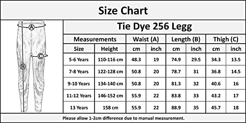 A2Z 4 Kids Girls Pack of 3 Legging 3D Tie Dye Print Trendy - Tie Dye 256 Legg 3 Pack 7-8
