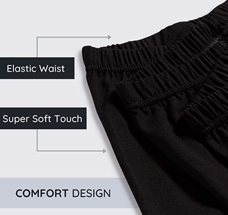 Bahob® Girl’s Leggings Plain Pants for Kids Full Length Skin Tight, Stretch Fit Cotton Legging 5-6 to 13-14 Years (9-10 Years, Black)