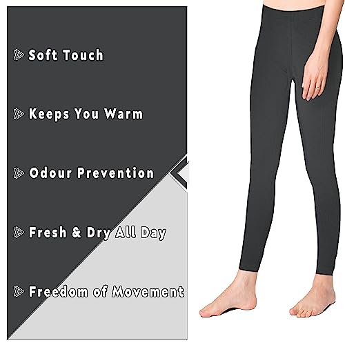 Sock Stack Leggings Pack of 2 Girls Black Legging Everyday Comfort Fit Super Soft Legging Cotton Rich with Added Stretch, 13 Years