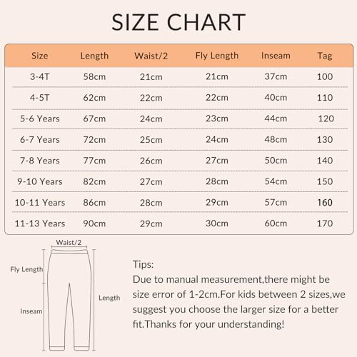 Witwot Girls Fleece Lined Leggings Thermal Winter Pants Black Trouser Pink 9-10 Years