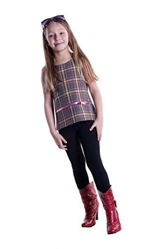 Girls Full Length Leggings Standard Or Winter Thick (11-12 Years, Standard Black)