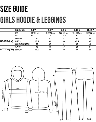 Barbie Hoodie & Leggings For Girls | Kids Doll Grey Jumper with Logo Black Leggings Loungewear Children Clothes 5-6 Years