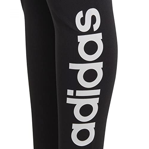adidas Girl's Essentials Linear Tights, Black/White, 13-14 Years