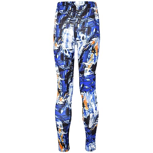 Kids Girls Legging Summer Trendy Fashion Stretchy - Tie Dye 257 Legging Blue 7-8