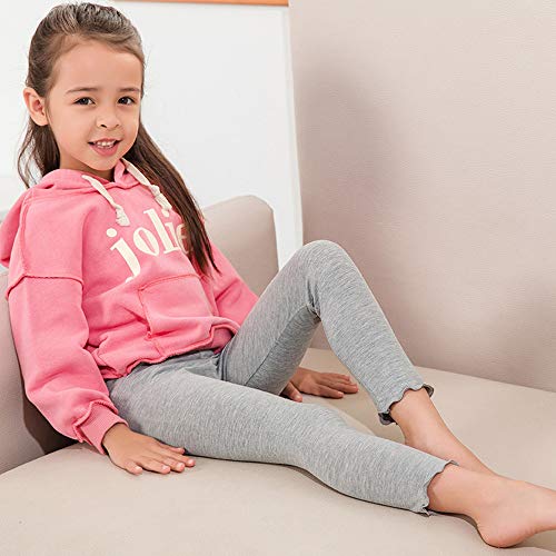 Kids Girls Leggings 4 Pack Multicolor Full Length Lightweight and Comfortable Pant Trouser Girl Active Leggings 3-4Years（100）