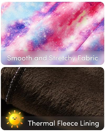 Adorel Girls Fleece Lined Leggings Thermal Trousers Winter Pack of 2 Galaxy 8-9 Years (Manufacturer Size: 140)