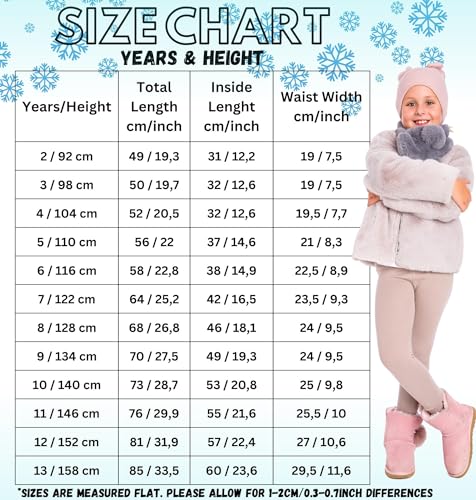hi!mom Winter Girls Leggings Extra Warm Soft Cotton Kids Pants CHILD28