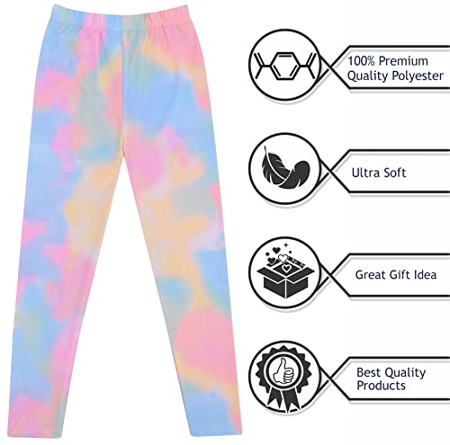 A2Z 4 Kids Girls Childrens Rainbow Galaxy - Tie Dye 254 Legging Rainbow_11-12