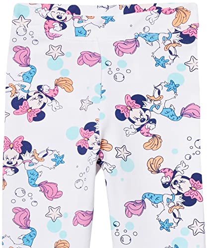 Amazon Essentials Disney | Marvel | Star Wars | Frozen | Princess Girls' Leggings, Pack of 4, Minnie/Beach, 3 Years