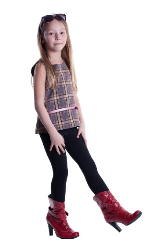 Girls Full Length Leggings Standard Or Winter Thick (11-12 Years, Standard Black)