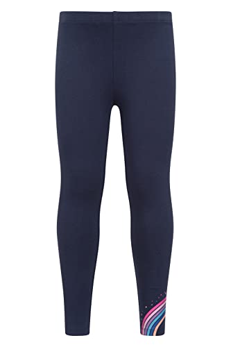 Mountain Warehouse Patterned Kids Leggings - Breathable Childrens Tights, Lightweight Girls & Boys Legging, Elastic Waistband - Best for Outdoors, Travelling, Hiking Rainbow 9-10 Years