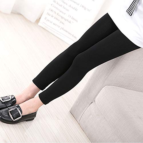 Little Girls Leggings 4-Pack Basic Cotton Leggings for Kids Baby Girls' Leggings Trousers (3-4 Years)