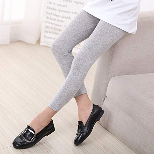 Little Girls Leggings 4-Pack Basic Cotton Leggings for Kids Baby Girls' Leggings Trousers (3-4 Years)