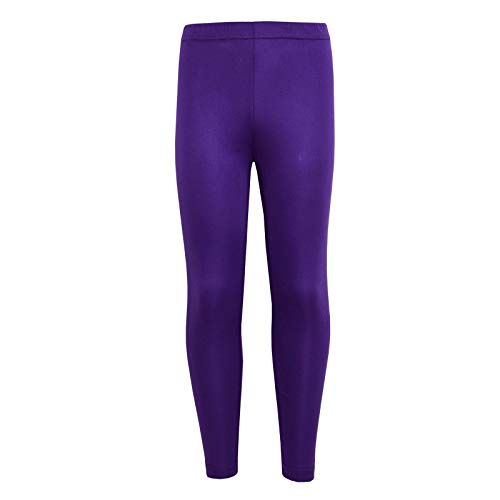 A2Z 4 Kids Girls Legging Kids Plain Color School - New Legging Purple 9-10