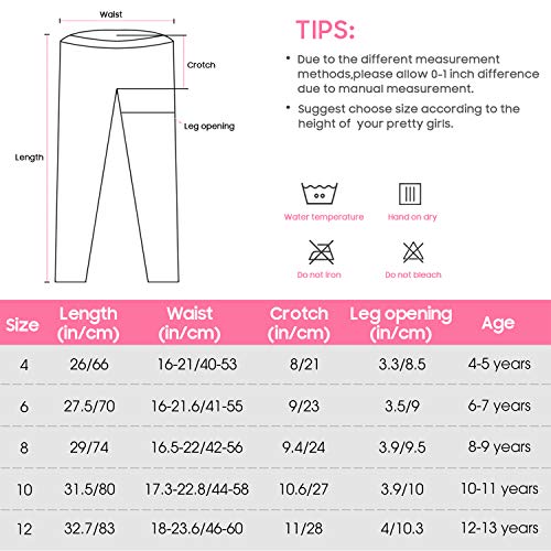 Nidoul Kid Girls Unicorn Rainbow Mermaid Leggings Soft Stretchy Pants High Waist Slim Tights