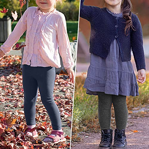 JOCMIC 3 Pack Girls Leggings Full Length Toddler Leggings Stretchy Tights Pants 5-14 Years Black