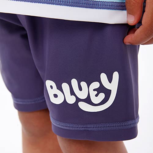 Bluey Boys Swimming Costume I Kids Swimsuit 2 Piece I Swim Set for Beach Pool Swim Blue 5-6 Years blss6363