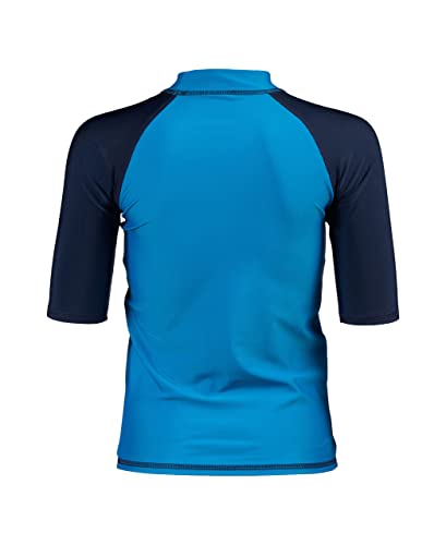 Arena Kids' Graphic UV Protection Short-Sleeve Shirt Turquoise-Navy