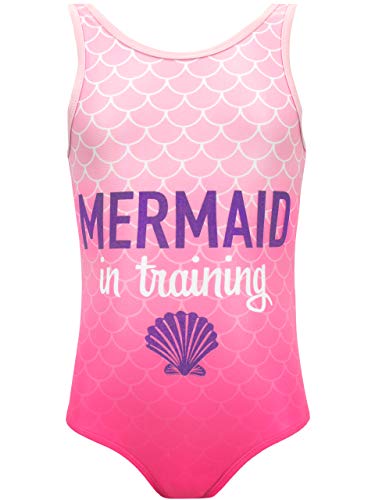 Harry Bear Girls Mermaid Swimsuit Pink Age 8 to 9 Years