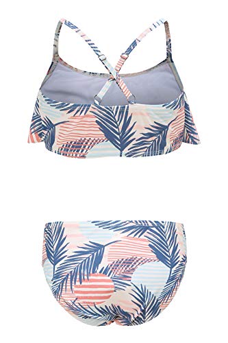 Girls Swimming Costume Kids Girl Two Piece Swimsuit Hawaiian Ruffle Swimwear Girls Bikini 13-14 Years