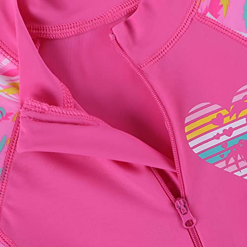 HUAANIUE Girls 2-12Y CocoTree with Heart Swimming Suit 50+UV Sun Protection Swimsuit Costume