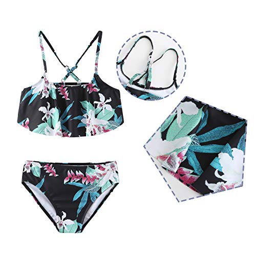 Big Girls Swimming Costume Bikini Kids Two Piece Swimsuit Girls Swimwear Age 11-12