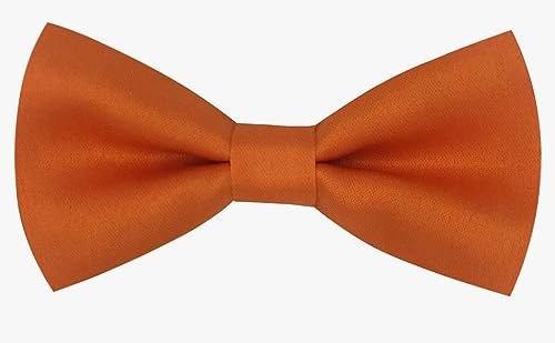 Mini Mart Online Limited Boys Kids Plain Basic Back Orange Dickie Bow Tie