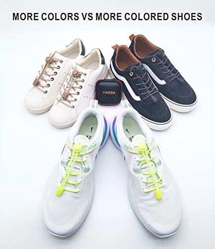 YIKEDA No Tie Elastic Laces 120CM Elastic Shoe Laces No Tie Elastic Shoelace Lock System Suitable for Kids Adults Elderly Disabled (Navy Blue)