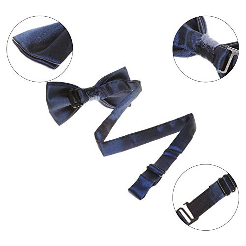 Kajeer Children Braces and Bow Tie Necktie Sets - Adjustable Elastic Suspenders Braces with Bow Ties Sets Gifts for 6-Month-old - 13-Year-old Boys & Girls (Navy blue, 30 inch(6 Years - 5 feet tall))