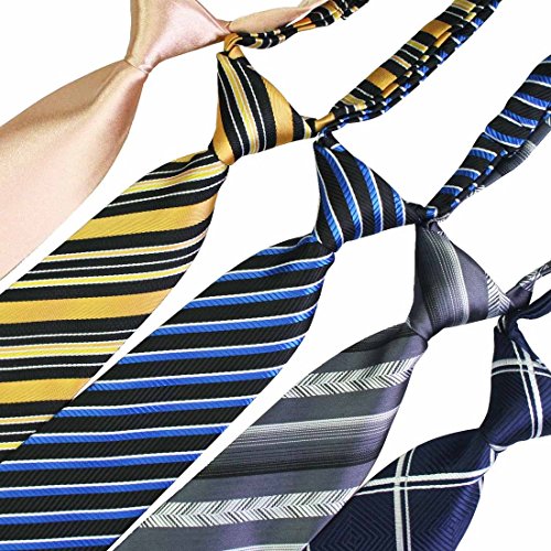 kilofly Pre-tied Adjustable Neck Strap Tie Boys Baby Necktie Value Set of 5