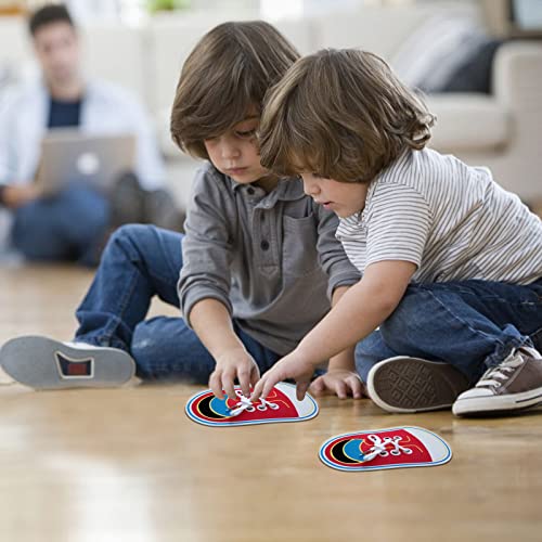 Fitn beau 2pcs Wooden Lacing Shoe, Learn to Tie Shoe Laces Kids, Shoe Lace Practice Board, Kids Shoe Lace, Tie Shoe Laces Practice for Kids, Children's Sports Skills Toys, Educational Tools
