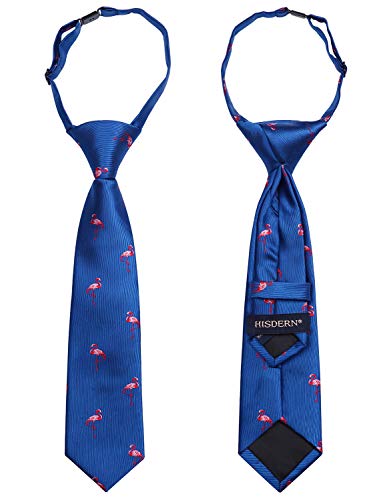 HISDERN Boys' Pre-tied Necktie Parent-child Tie Tie for Kids School Boy Pocket Square Set…