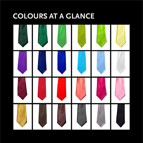 DonDon Children Tie with Elastic Band Silk Look One Size Fits All Light Blue