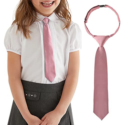 Kajeer Kids Boys Ties Neckties Adjustable - Pre-tied Toddler Tie Solid Color Buckle Ties for Boys Girls