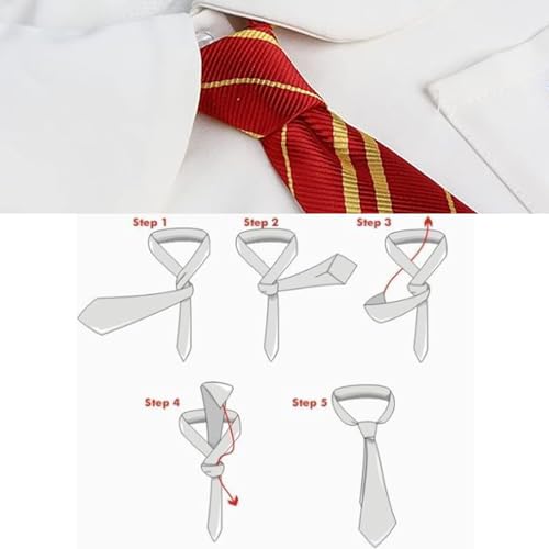 2Pcs Wizard School Tie Wizard Striped Tie for Party Costume, Potter Tie Cosplay Tie,Halloween Christmas Party Fancy Dress Costume Accessories-Tie School Uniform Neckties for Boys and Girls(Green/Red)