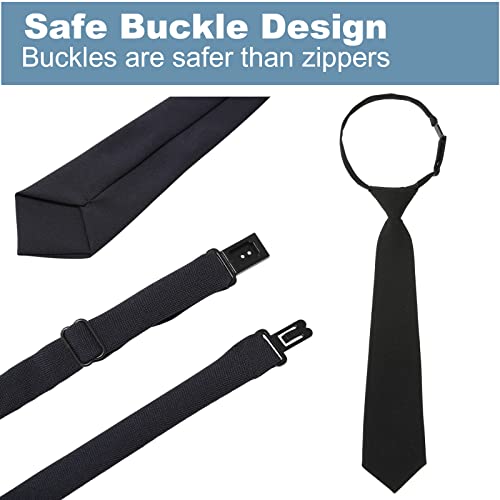 Kajeer Pre-tied Kids Boys Neckties - Adjustable Buckle Closure Gabardine Toddler Ties for Formal School Wedding Party