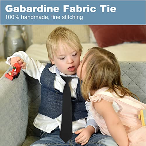 Kajeer Pre-tied Kids Boys Neckties - Adjustable Buckle Closure Gabardine Toddler Ties for Formal School Wedding Party