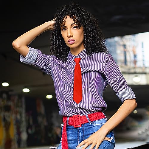 Rumyve Boys' Elastic Neck Tie - 1 Piece - Adjustable Pre-Tied Tie for Formal and Casual Occasions(Red)