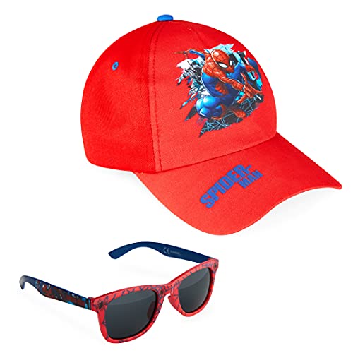 Marvel Baseball Cap for Boys Breathable Boys Hat Summer Accessories One Size Adjustable Strap Spiderman Avengers Gifts for Boys (Red)
