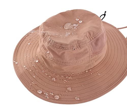 Magracy Toddler Kids Adventure Sun Hat Waterpoof UPF 50+ Protection Bucket Hat for Boy Girl Adjustable Dark Khaki L