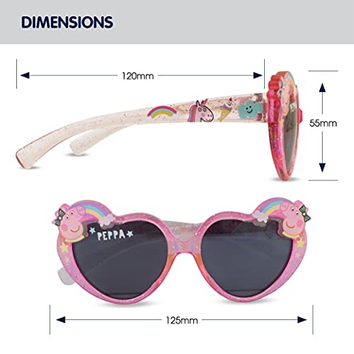 Betaview Official Licensed Peppa Pig Sunglasses | Pink Children's Sunglasses for Girls | Kids Sunglasses with 100% UV Protection | One Size Girl's Sunglasses for Kids Age 3+