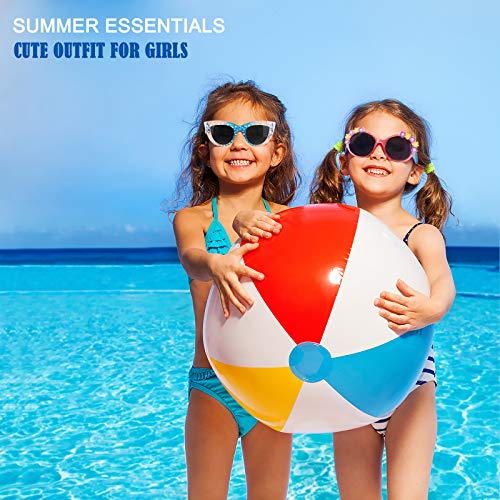 Hifot 3 Pieces Kids Sunglasses, Unicorn Round Shaped Snowflake Cute Party Dress up Glasses for Girls Boys Age 3-10