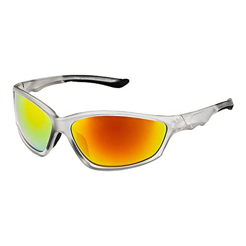 Ultra Storm Grey Frame Childrens Wraparound Sports Style Sunglasses UV400 Protection Boys Girls Kids Shades UVA UVB Glasses Durable Frame Unisex Recommended Age 10 to 16 Years