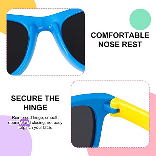 Firtink 2 Pair Kids Polarized Sunglasses Boys Sunglasses Protection Retro Eye Glasses For Kids Beach,School,Shopping,Party Decoration
