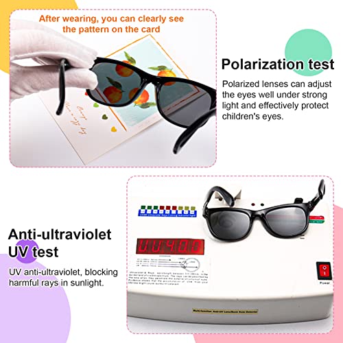 Firtink 2 Pair Kids Polarized Sunglasses Boys Sunglasses Protection Retro Eye Glasses For Kids Beach,School,Shopping,Party Decoration