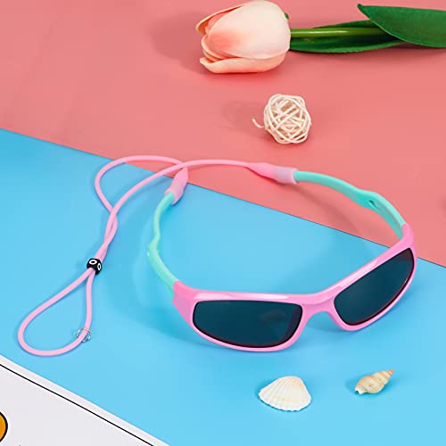 Hifot Kids Polarized Sunglasses For Boys Girls Childrens UV 400 Protection Rubble Flexible Outdoor Beach Eyewear Sport Sunglasses